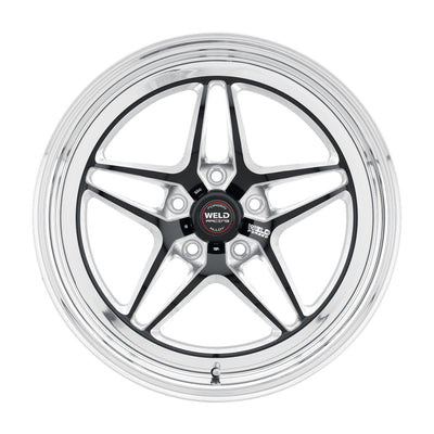 Weld S81 18x5 / 5x120 BP / 2.1in. BS (-23mm Offset) Black Wheel 3.18 ID (High Pad) - Non-Beadlock