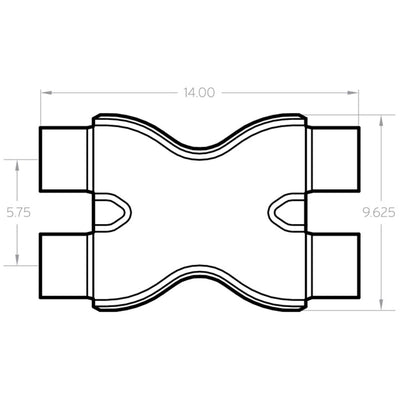 MagnaFlow Smooth Trans X 3/3 X 14 SS